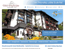 Tablet Screenshot of hotel-weissmuehle.de
